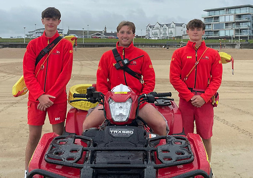 RNLI lifeguards Oliver Knox, Cameron Leighton and Paul Richmond are part of the team that patrols Portrush’s beaches