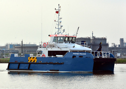 The shallow draft survey vessel Fastnet Pelican