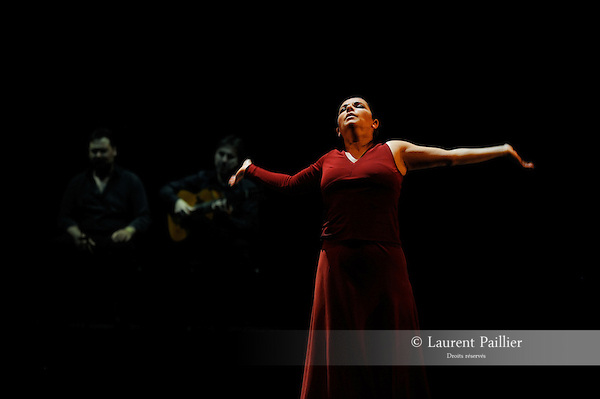 Rencontres<br />
<br />
Avec :<br />
Carolyn Carlson (danse), Eva Yerbabuena (danse)<br />
Et Paco Jarana (guitare), José Valencia (chant)<br />
Costumes : Chrystel Zingiro<br />
Théâtre National de Chaillot<br />
Le 26/06/2013<br />
© Laurent Paillier / photosdedanse.com