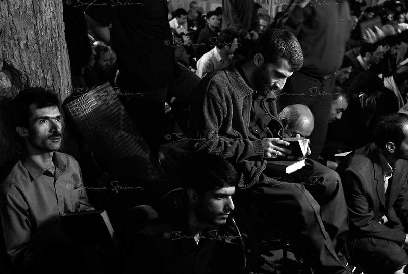 Teheran, Iran, October 2, 2007 .In Masjed Jameh, the oldest mosque in Teheran. Millions of worshippers commemorate the death of Imam Ali, one of the holiest figures for the Shia Muslems, by mourning all night long in and around every single mosque in Iran.