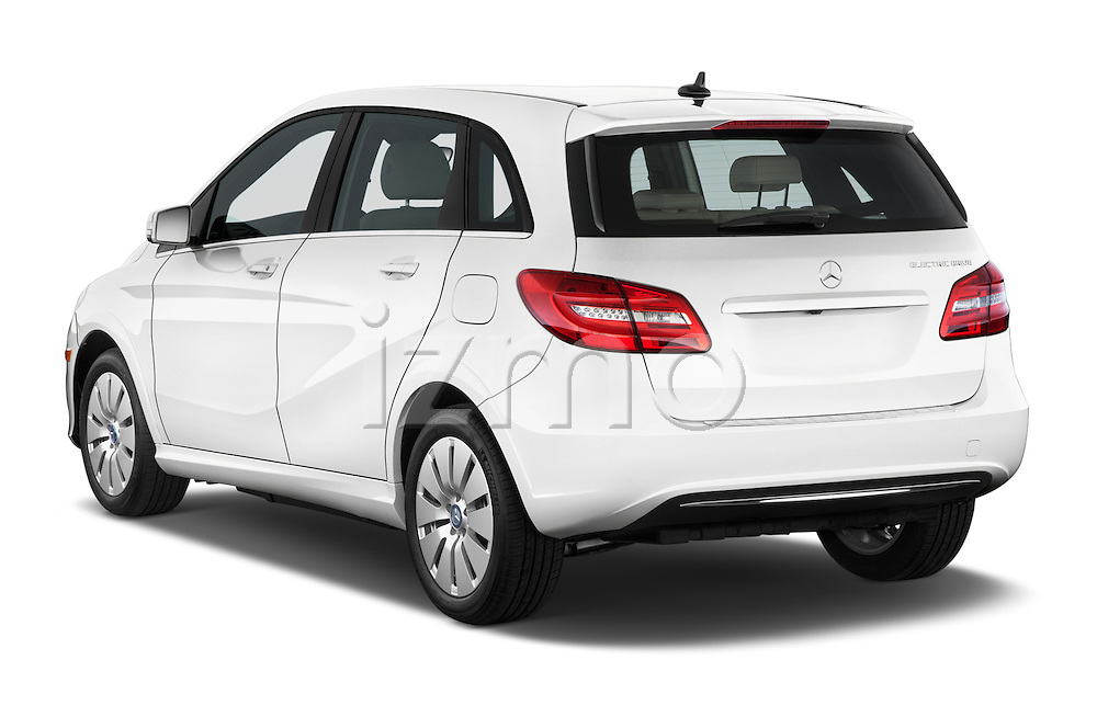 Car pictures of rear three quarter view of 2017 Mercedes Benz B-Class Electric-Drive 5 Door Mini MPV Angular Rear