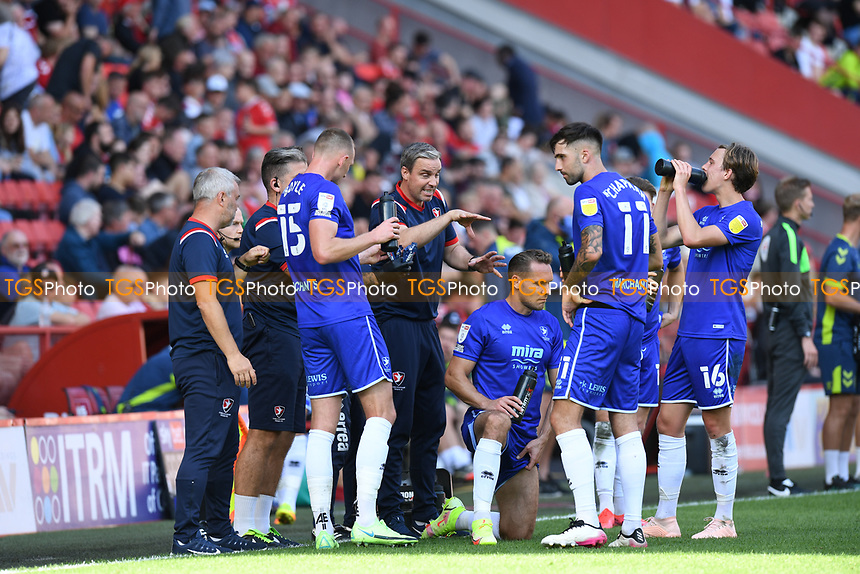 Michael Duff Manager of Cheltenham FC during Charlton Athletic vs Cheltenham Town, Sky Bet EFL League 1 Football at The Valley on 11th September 2021