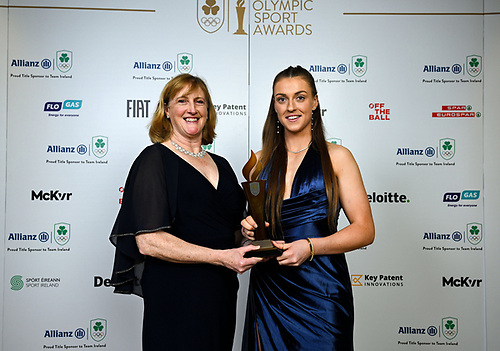 Irish sailor Eve McMahon (above) celebrates her Rising Star triumph as rowers Fintan McCarthy and Philip Doyle (below) secure Team of the Year at the 2025 Team Ireland Olympic Sport Awards.