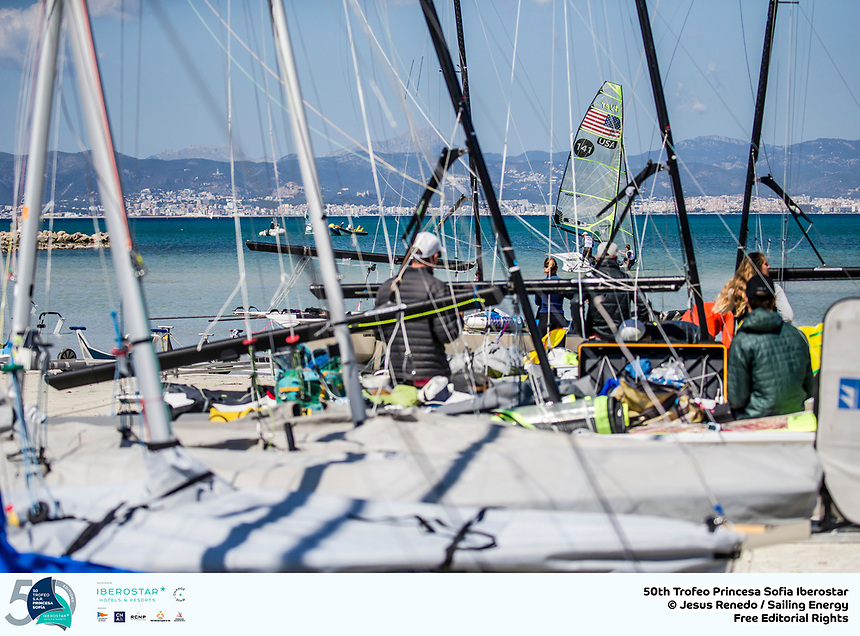 The Trofeo Princesa Sofia Iberostar celebrates this year its 50th anniversary in the elite of Olympic sailing in a record edition, to be held in Majorcan waters from 29th March to 6th April, organised by Club Nàutic S’Arenal, Club Marítimo San Antonio de la Playa, Real Club Náutico de Palma and the Balearic and Spanish federations. ©Jesus Renedo/SAILING ENERGY/50th Trofeo Princesa Sofia Iberostar<br />
28 March, 2019.