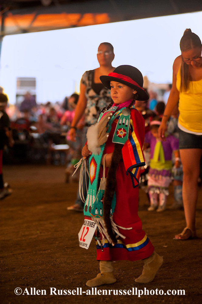 Kids Traditional Dancer at Milk River Indian Days Pow Wow on Fort