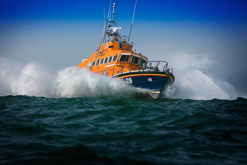 Achill Island RNLI crew in action
