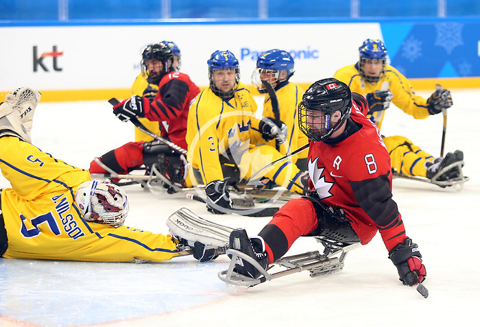 Tyler McGregor, PyeongChang 2018 - Para Ice Hockey // Para-hockey sur glace.<br />
Canada plays Sweden in Para Ice Hockey // Le Canada affronte la Suède en para hockey sur glace. 10/03/2018.