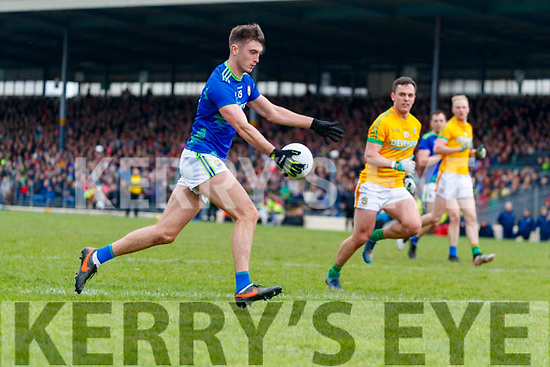 David Shaw, Kerry in action against James McEntee, Meath during the Allianz Football League Division 1 Round 4 match between Kerry and Meath at Fitzgerald Stadium in Killarney, on Sunday.