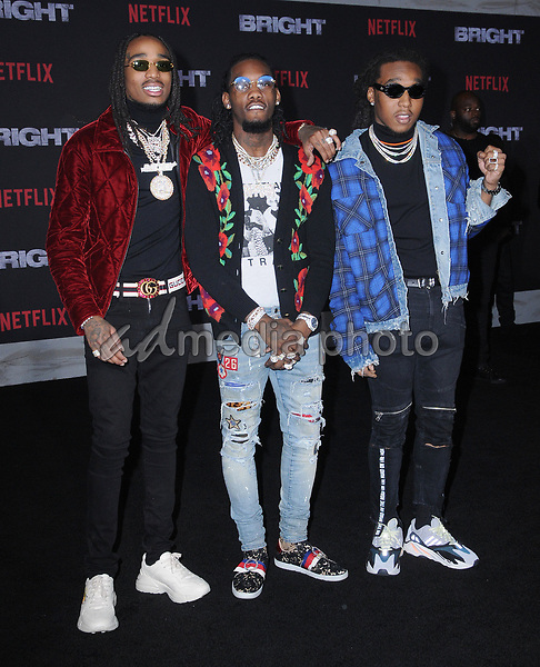 13 December 2017 - Westwood, California - Migos. Netflix's "Bright" Los Angeles Premiere held at Regency Village Theatre in Westwood. Photo Credit: Birdie Thompson/AdMedia