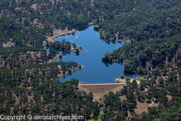 aerial photograph of the Highland Springs Reservoir, Lake County, California