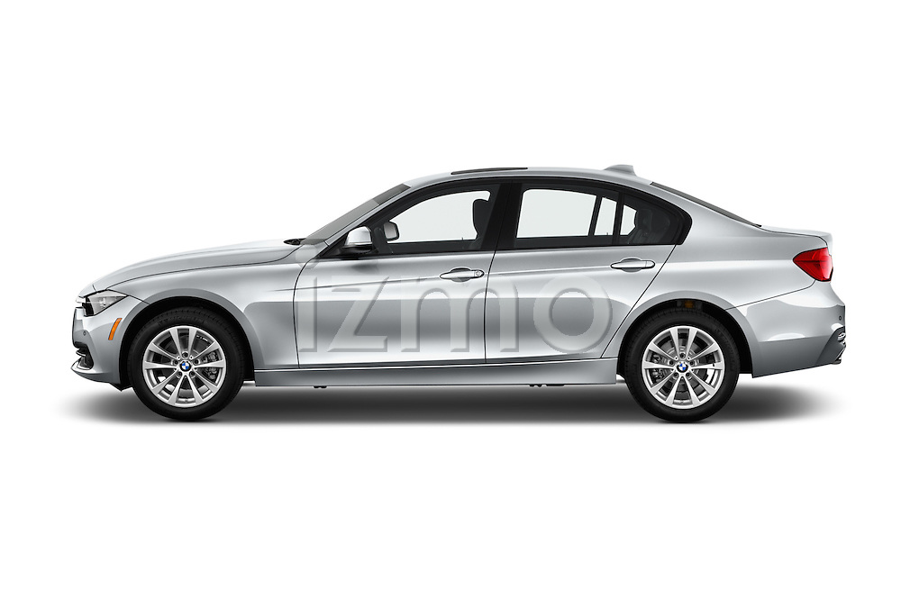 Car Driver side profile view of a 2018 BMW 3-Series 320i 4 Door Sedan Side View