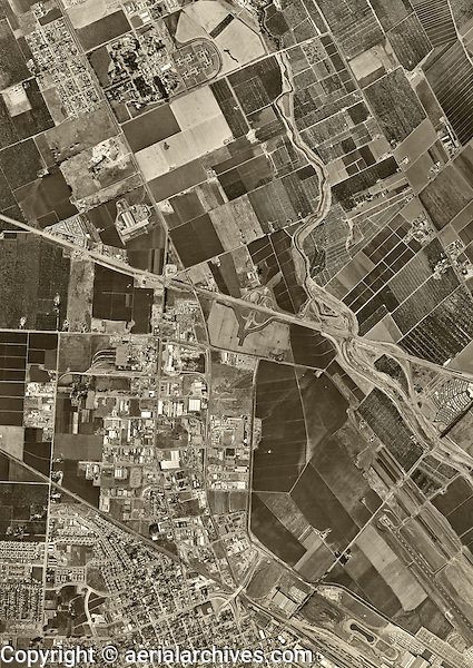 historical aerial photograph Santa Clara, California, 1960