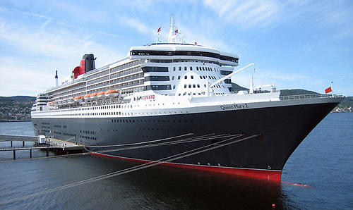 The Queen Mary 2, pictured here in Norway, was en route from Liverpool to Scotland when it diverted to Belfast Lough on Saturday morning 20 September