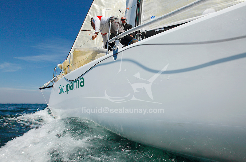 Training session for the M34 before the Spi Ouest in La Trinite sur Mer, France.