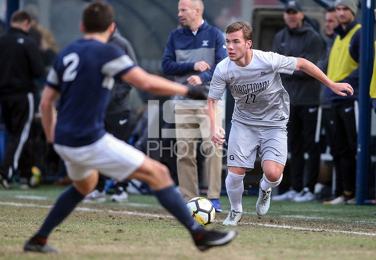 Washington, D.C. - Sunday November 12, 2017: Georgetown University defeated Xavier University 2-1 on a golden goal in overtime in the Big East championship match at Shaw Field.
