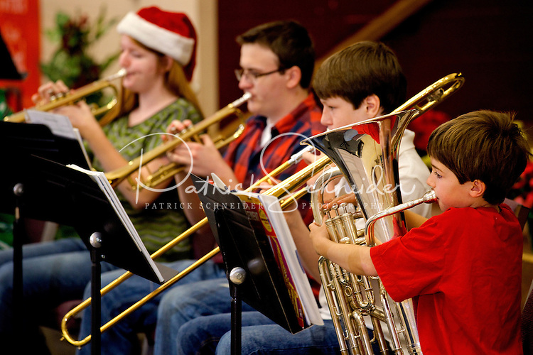 Photography of the winter holiday recital of the Lake Norman Home School Band, held at Mt. Zion United Methodist Church in Cornelius, NC.