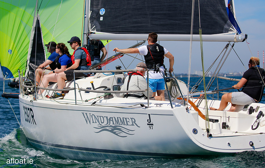 The Royal St. George J97, Lindsay Casey's Windjammer, was the winner of the IRC 2 division of Thursday evening's (July 17) race 12 of the AIB DBSC summer series. 
