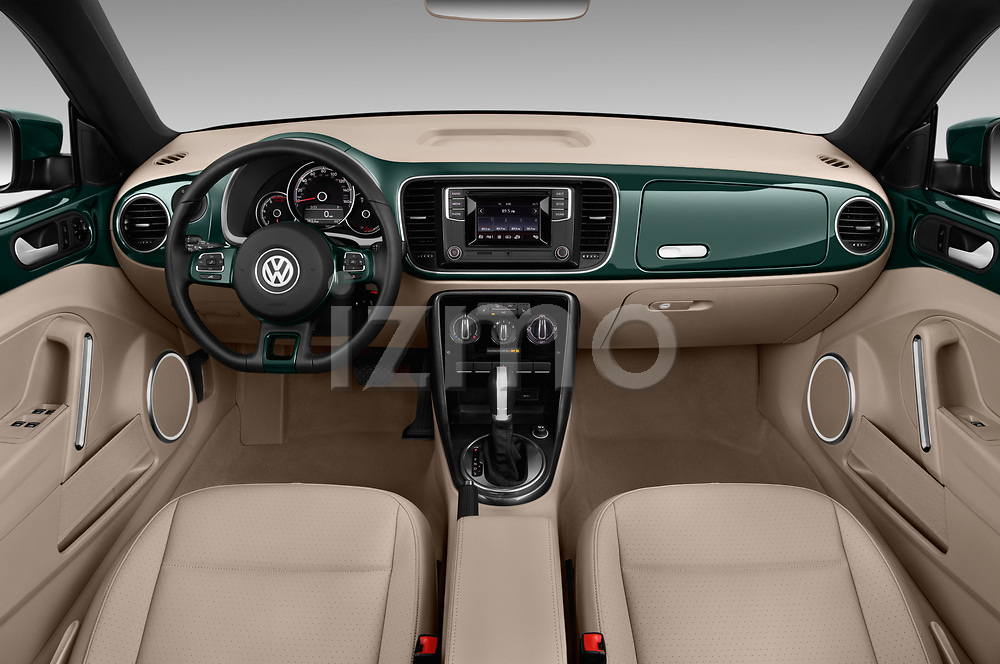 Stock photo of straight dashboard view of 2017 Volkswagen Beetle S 2 Door Convertible Dashboard