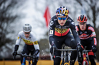 Belgian National Champion Wout van Aert (BEL/Jumbo-Visma) <br />
<br />
Elite Men's Race<br />
Zilvermeercross Mol (BEL) 2021<br />
<br />
©Kramon