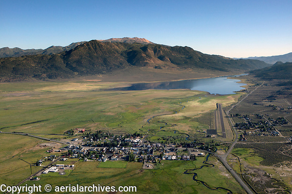 aerial photograph of Bridgeport, Mono County, California