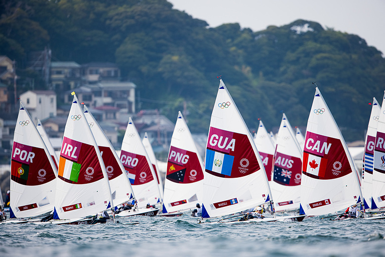 Olympic Laser Radial racing in Tokyo 