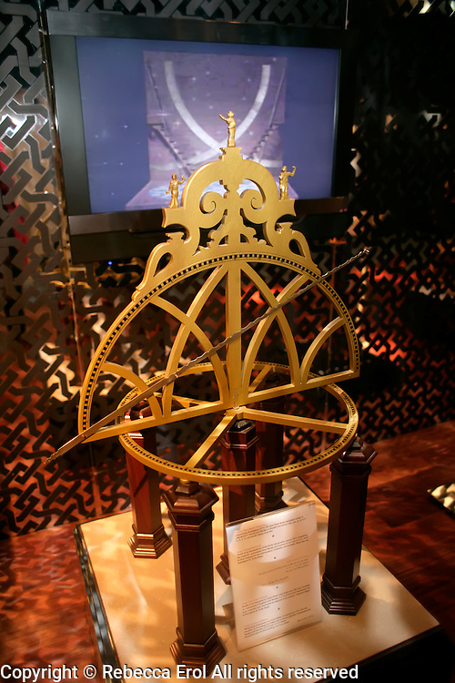 Large Azimuth Semicircle at the Museum of the History of Islamic Science and Technology, Istanbul, Turkey. Model of an instrument by Tycho Brache (c1587) designed to measure altitude and azimuths