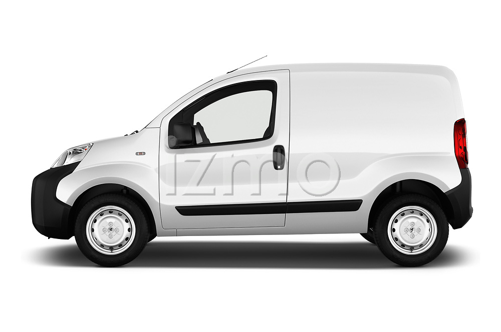 Car driver side profile view of a 2017 Peugeot Bipper Pro 3 Door Car van