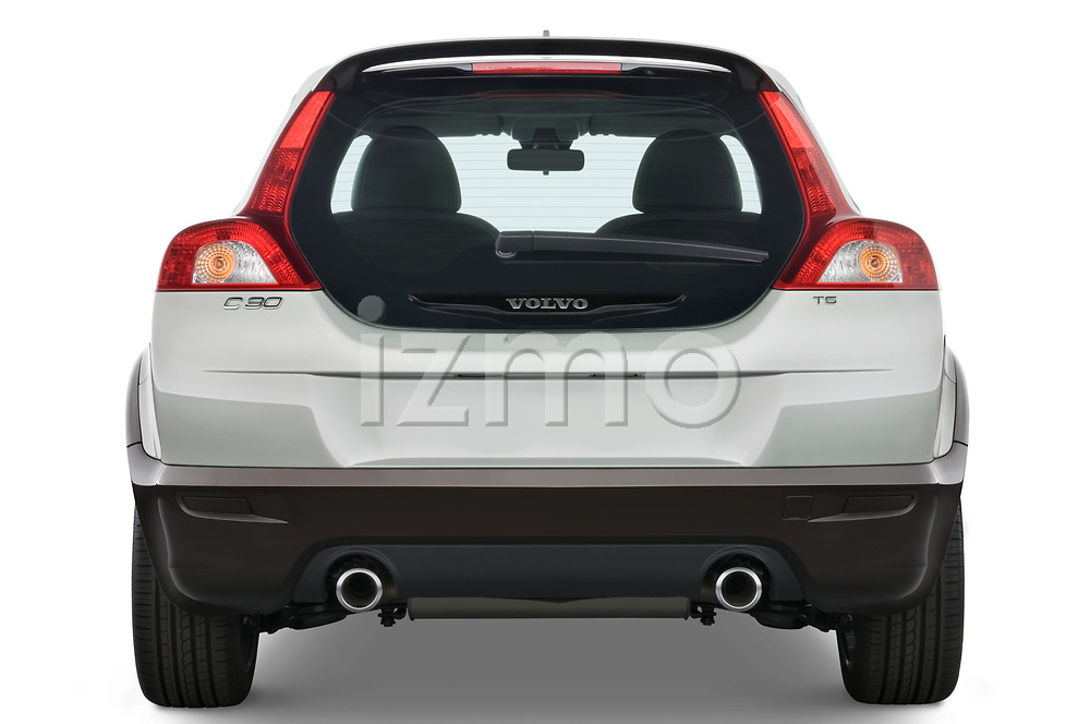 Straight rear view of 2008 Volvo C30 T5 Version 2.0 2 Door Coupe stock images