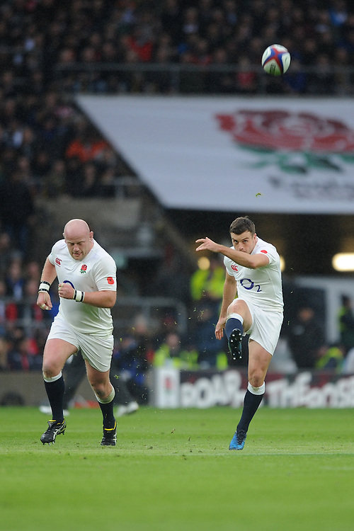 George Ford of England during the Old Mutual Wealth Series match between England and South Africa at Twickenham Stadium on Saturday 12th November 2016 (Photo by Rob Munro)