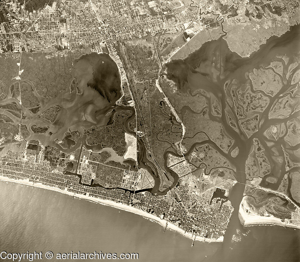 historical aerial photograph of Atlantic City, Atlantic County, New Jersey, 1959