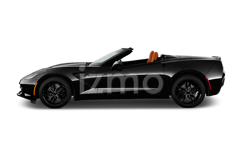Car driver side profile view of a 2019 Chevrolet Corvette Stingray Convertible 2LT 2 Door Convertible