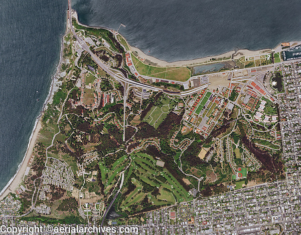 aerial photo map of the Presidio of San Francisco, San Francisco, California, 2020