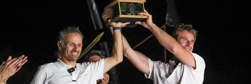 Laperche and Cammas celebrate victory