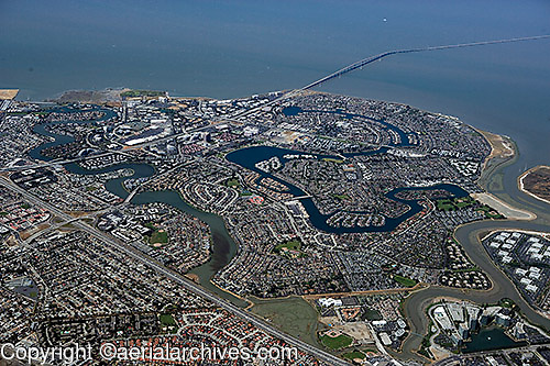 aerial photograph Foster City, San Mateo county, California