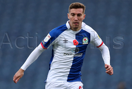 7th November 2020; Ewood Park, Blackburn, Lancashire, England; English Football League Championship Football, Blackburn Rovers versus Queens Park Rangers; Joe Rothwell of Blackburn Rovers wearing a shirt with a Remembrance Day Poppy on the chest