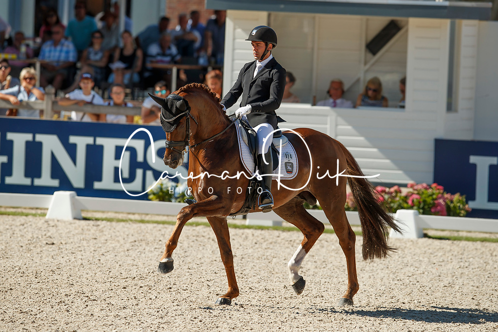 Jurado Lopez Severo, ESP, D'Avie<br />
World ChampionshipsYoung Dressage Horses<br />
Ermelo 2018<br />
© Hippo Foto - Stefan Lafrentz<br />
05/08/2018
