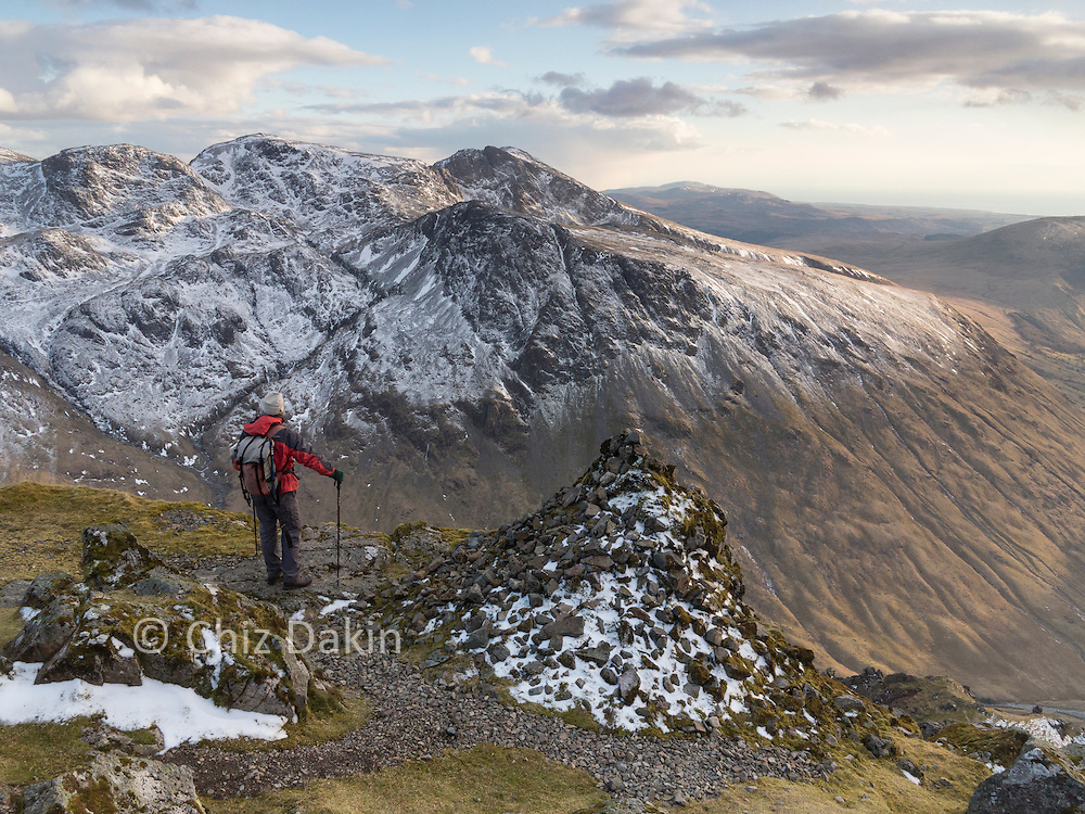 The Westmorland Cairn at the top of the White Napes (Great Gable)
