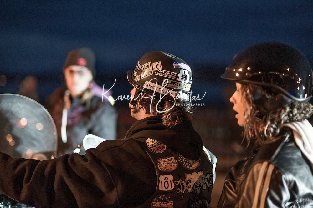 Laconia's Motorcycle Week 2013 after the sun went down. Karen Bobotas Photographer