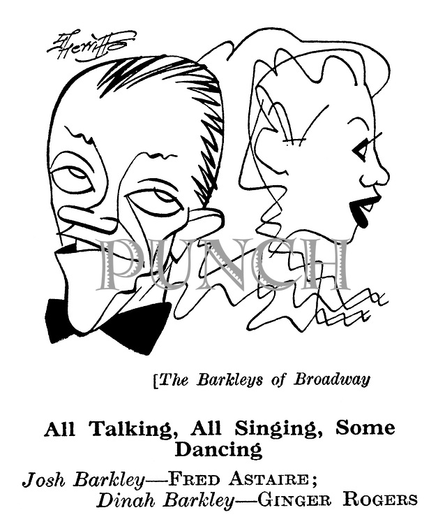 Punch cartoons by Robert Sherriffs..Film Review ; ..The Barkleys of Broadway ; Fred Astaire and Ginger Rogers........