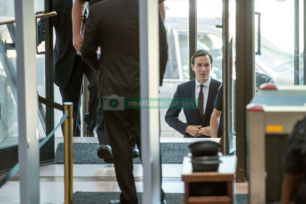 July 24, 2017 - Washington Dc, DC, USA - JARED KUSHNER President Trumps senior advisor and son-in-law will testify before senate investigators in their Russia probe, in the Senate Hart office building on Capitol Hill. Kushner told investigators he ''did not collude with Russia over the 2016 US presidential election. Kushner is likely to face tough questions about this meeting with Russian officials during he did not disclose on security clearance applications. (Credit Image: © Ken Cedeno via ZUMA Wire)