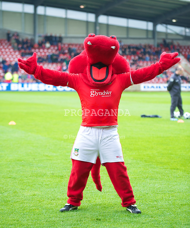 WREXHAM, WALES - Monday, May 7, 2012: Wrexham's mascot Wrex the Dragon during the Football Conference Premier Division Promotion Play-Off 2nd Leg against Luton Town at the Racecourse Ground. (Pic by David Rawcliffe/Propaganda)