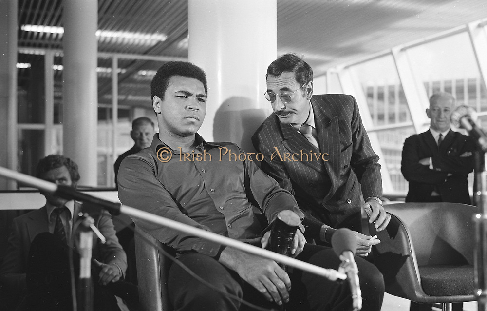 Muhammed Ali, Boxer<br />
11.7.72 *** Local Caption *** It is important to note that under the COPYRIGHT AND RELATED RIGHTS ACT 2000 the copyright of these photographs are the property of the photographer and they cannot be copied, scanned, reproduced or electronically stored in any form whatsoever without the written permission of the photographer