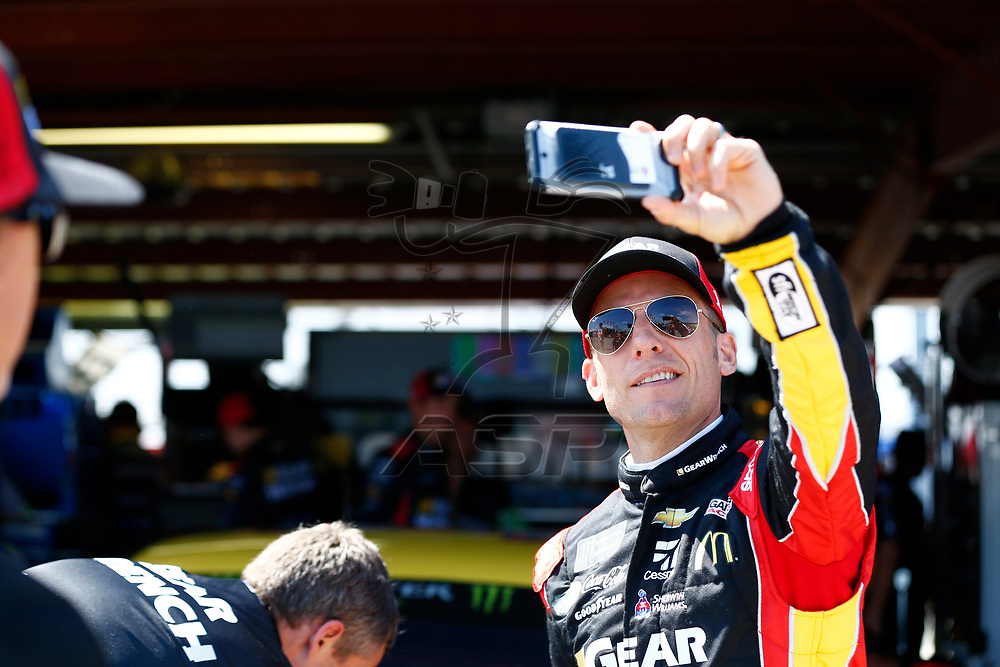 April 28, 2017 - Richmond, Virginia, USA: Jamie McMurray (1) hangs out in the garage during practice for the Toyota Owners 400 at Richmond International Speedway in Richmond, Virginia.