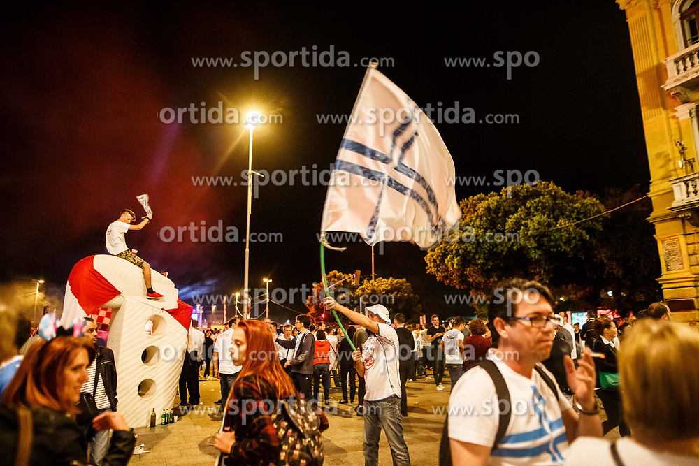 Fans celebrate first national championship overall victory in HNK Rijeka club history after winning against HNK Cibala in Round #35 of 1st HNL League 2016/17, on May 21st, 2017 in Rujevica stadium, Rijeka, Croatia. Photo by Grega Valancic / Sportida