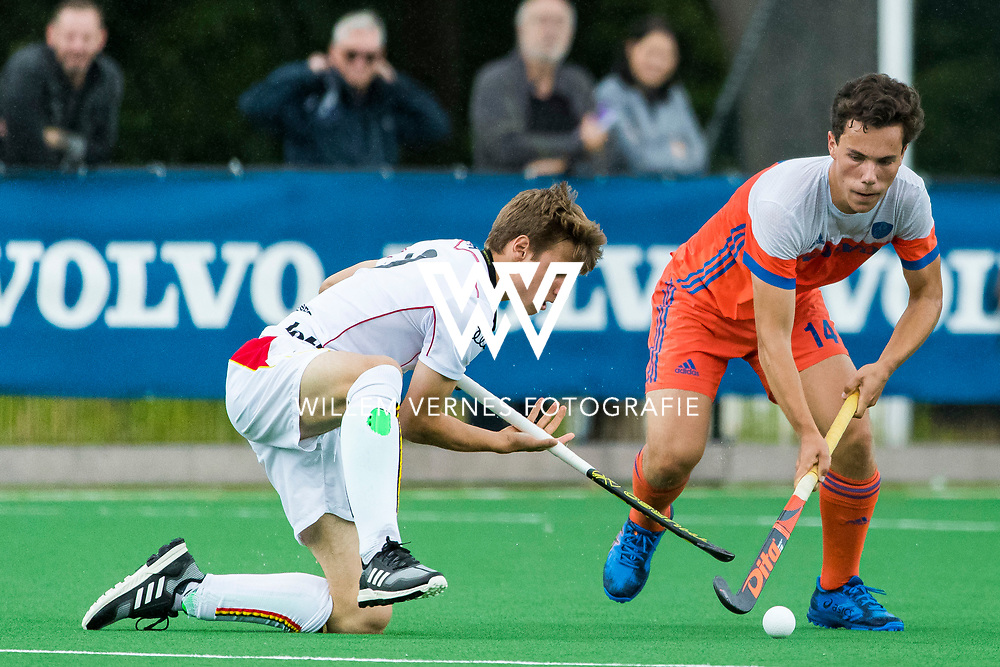 Eindhoven, Nederland - België Boys U18, Hockey, Girls U16, Six Nations, Seizoen 2018-2019, 14-07-2019, Nederland - België Boys U18, SELLES Thomas en BERTON Oscar