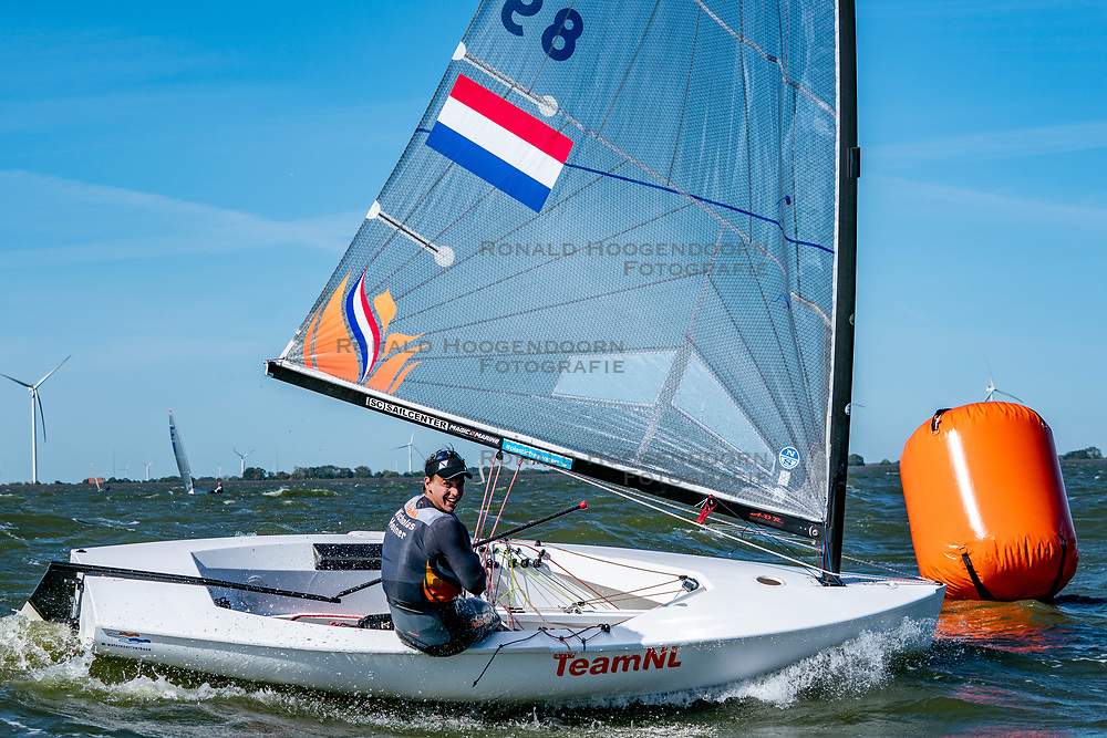 Nicholas Heiner in action by the Open Dutch Sailing Championships on September 18, 2020 in Medemblik, Netherlands