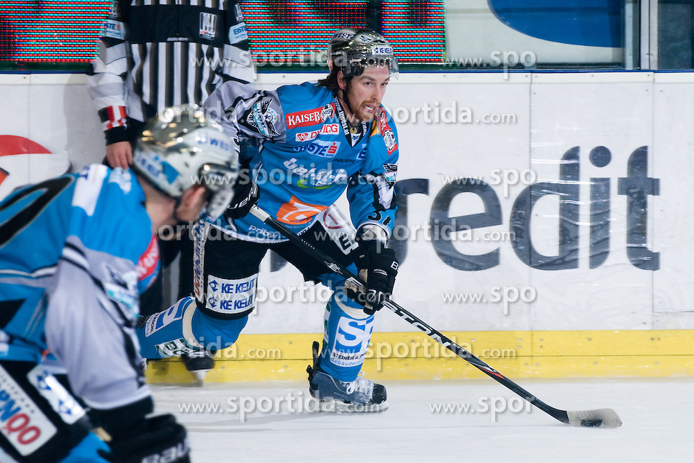 Aaron McKenzie (EHC Liwest Black Wings, #37) during ice-hockey match between HDD Tilia Olimpija and EHC Liwest Black Wings Linz in 37th Round of EBEL league, on Januar 9, 2011 at Hala Tivoli, Ljubljana, Slovenia. (Photo By Matic Klansek Velej / Sportida.com)