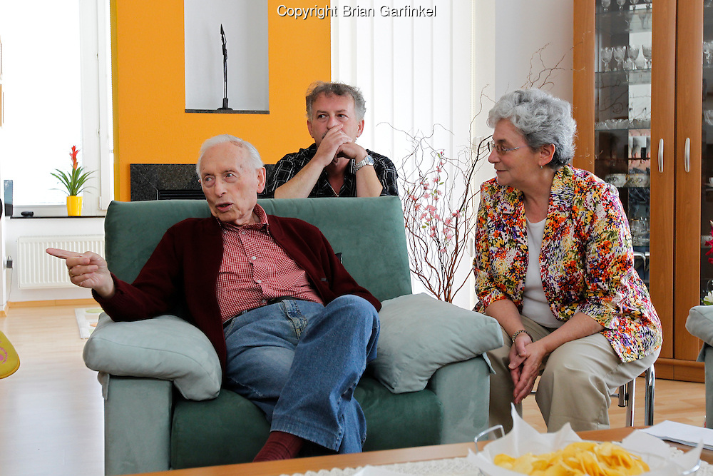 Palo, Peter, and Mom in Peter's house in Zilina, Slovakia on Saturday July 2nd 2011. (Photo by Brian Garfinkel)