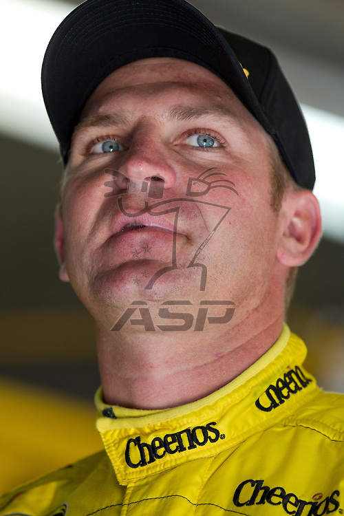 Concord, NC - OCT 14, 2011: Clint Bowyer (33) and Denny Hamlin (11) get ready to practice for the Bank of America 500 race at the Charlotte Motor Speedway in Concord, NC.