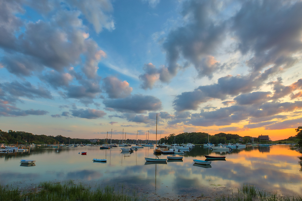 Cape Cod sunset photography at Quissett Harbor in Falmouth, MA.<br />
<br />
Cape Cod harbor photography images are available as museum quality photography prints, canvas prints, acrylic prints or metal prints. Fine art prints may be framed and matted to the individual liking and decorating needs:<br />
<br />
https://juergen-roth.pixels.com/featured/cape-cod-quissett-harbor-juergen-roth.html<br />
<br />
All Cape Cod digital photography image licensing is available at www.RothGalleries.com. Please contact Juergen with any questions or request. <br />
<br />
<br />
Good light and happy photo making!<br />
<br />
My best,<br />
<br />
Juergen<br />
Licensing: http://www.rothgalleries.com<br />
Instagram: https://www.instagram.com/rothgalleries<br />
Twitter: https://twitter.com/naturefineart<br />
Facebook: https://www.facebook.com/naturefineart